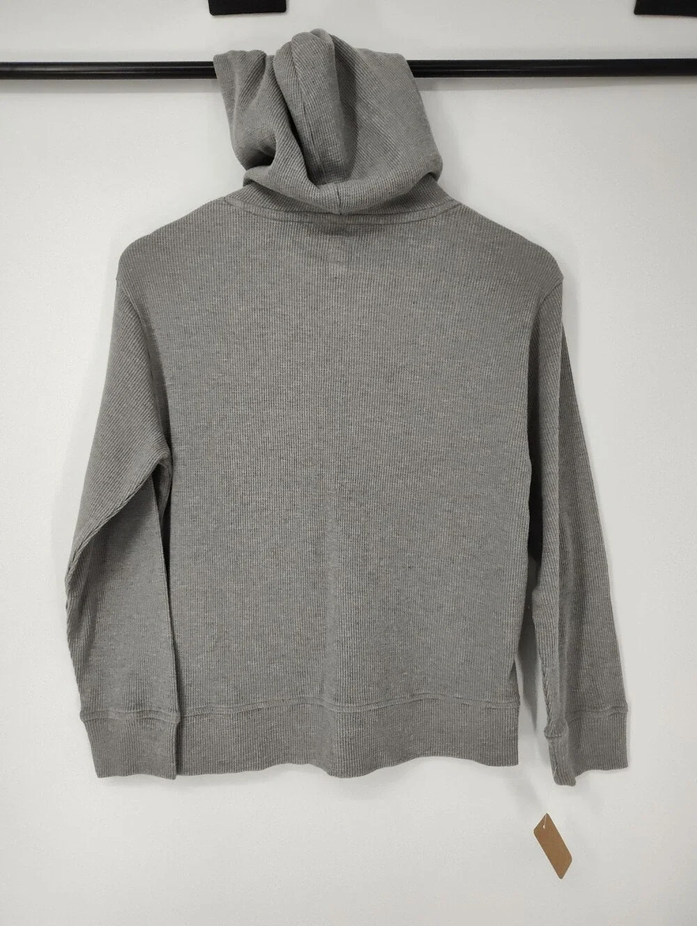 GAP Kids Gray Thermal Hooded Shirt Size X Large